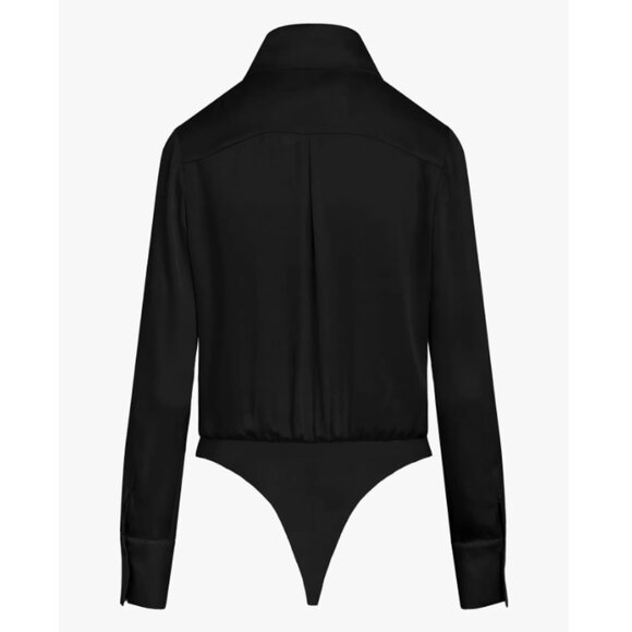 NWT Favorite Daughter Take Me Seriously Bodysuit XS/L Black Noir - Picture 6 of 7